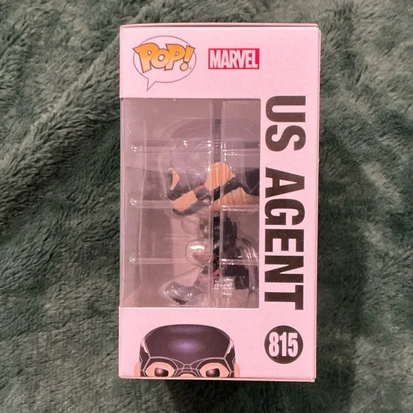 Funko Pop! US Agent Figure in Black, Red, White, Gold Accents - Picture 4 of 6